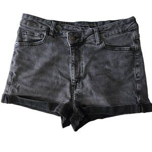 American Eagle Outfitters Women’s Black Faded Denim Cut Off Jeans Shorts Size 8